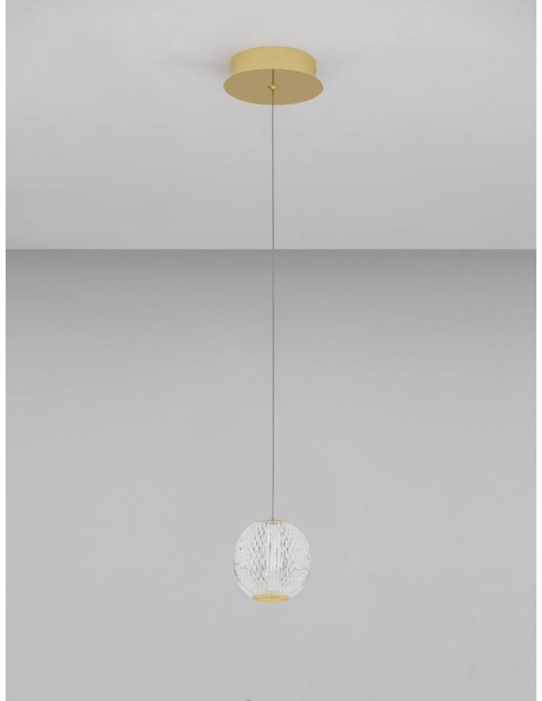 Lampy wiszące - Luces Exclusivas CANA Wisząca Nowoczesna złoty i odcienie złota 1xLED max 4,2W 3200K LE42690 - produkt kolory-swiatla.pl 4