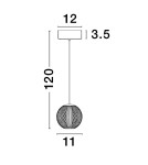Lampy wiszące - Luces Exclusivas CANA Wisząca Nowoczesna złoty i odcienie złota 1xLED max 4,2W 3200K LE42690 - produkt 6