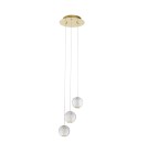 Lampy wiszące - Luces Exclusivas CANA Wisząca Nowoczesna złoty i odcienie złota 1xLED max 15W 3200K LE42692 - produkt 1