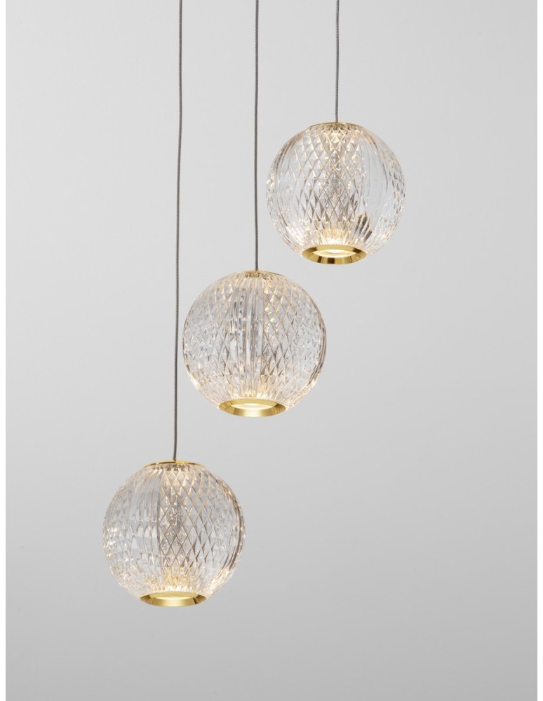 Lampy wiszące - Luces Exclusivas CANA Wisząca Nowoczesna złoty i odcienie złota 1xLED max 15W 3200K LE42692 - produkt kolory-swiatla.pl 2