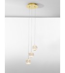 Lampy wiszące - Luces Exclusivas CANA Wisząca Nowoczesna złoty i odcienie złota 1xLED max 15W 3200K LE42692 - produkt 3