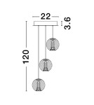 Lampy wiszące - Luces Exclusivas CANA Wisząca Nowoczesna złoty i odcienie złota 1xLED max 15W 3200K LE42692 - produkt 5