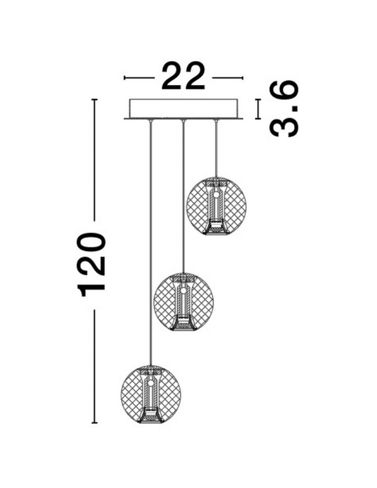 Lampy wiszące - Luces Exclusivas CANA Wisząca Nowoczesna złoty i odcienie złota 1xLED max 15W 3200K LE42692 - produkt kolory-swiatla.pl 5