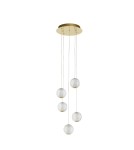 Lampy wiszące - Luces Exclusivas CANA Wisząca Nowoczesna złoty i odcienie złota 1xLED max 21W 3200K LE42693 - produkt 1