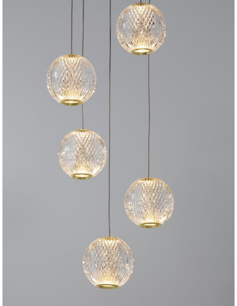 Luces Exclusivas CANA Wisząca Nowoczesna złoty i odcienie złota 1xLED max 21W 3200K LE42693
