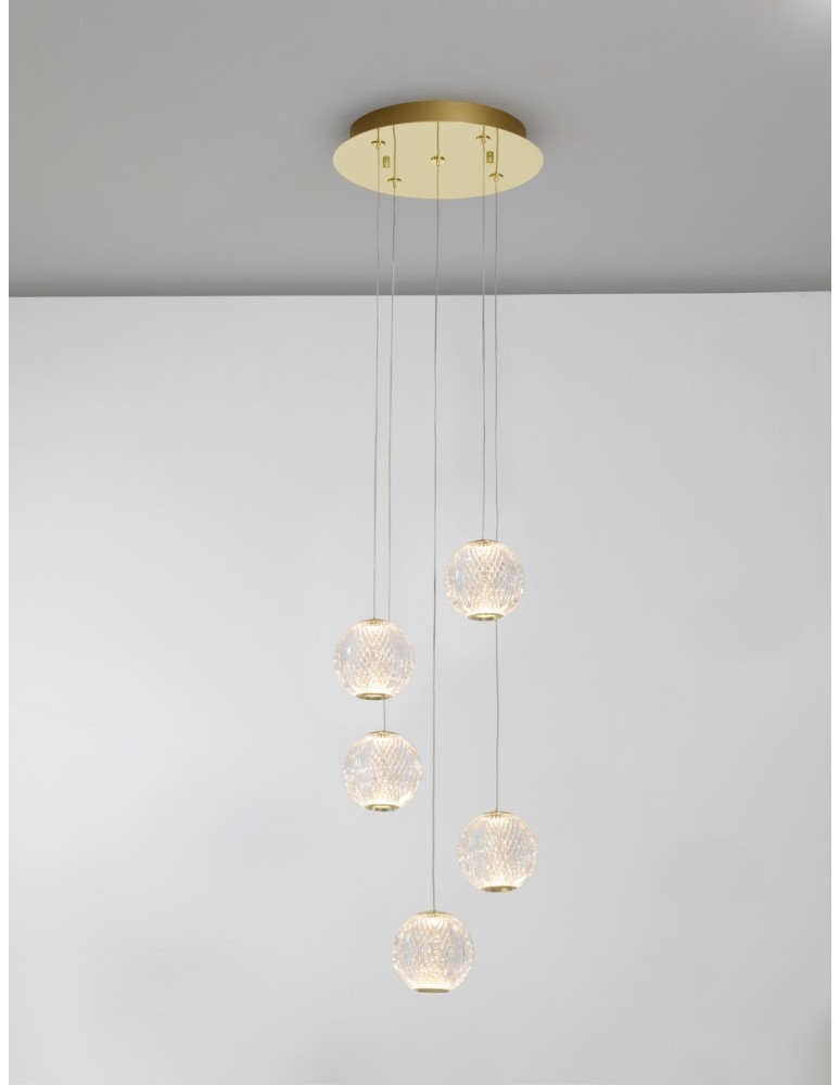 Luces Exclusivas CANA Wisząca Nowoczesna złoty i odcienie złota 1xLED max 21W 3200K LE42693