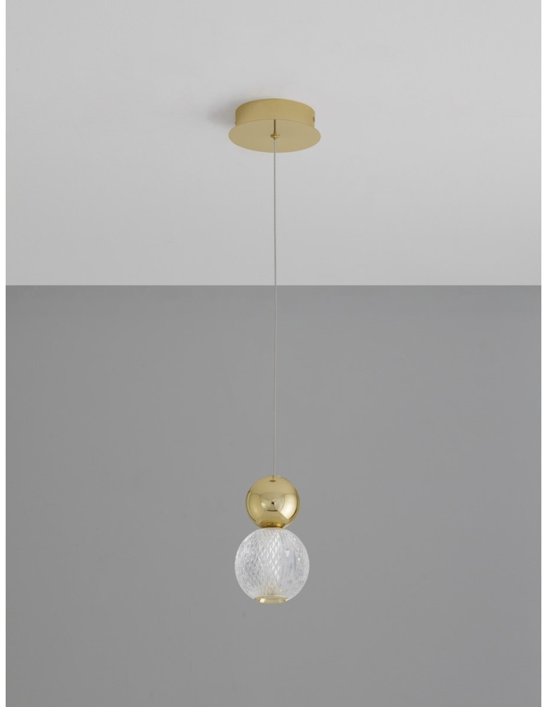 Luces Exclusivas PONCE Wisząca Nowoczesna złoty i odcienie złota 1xLED max 4W 3200K LE42698