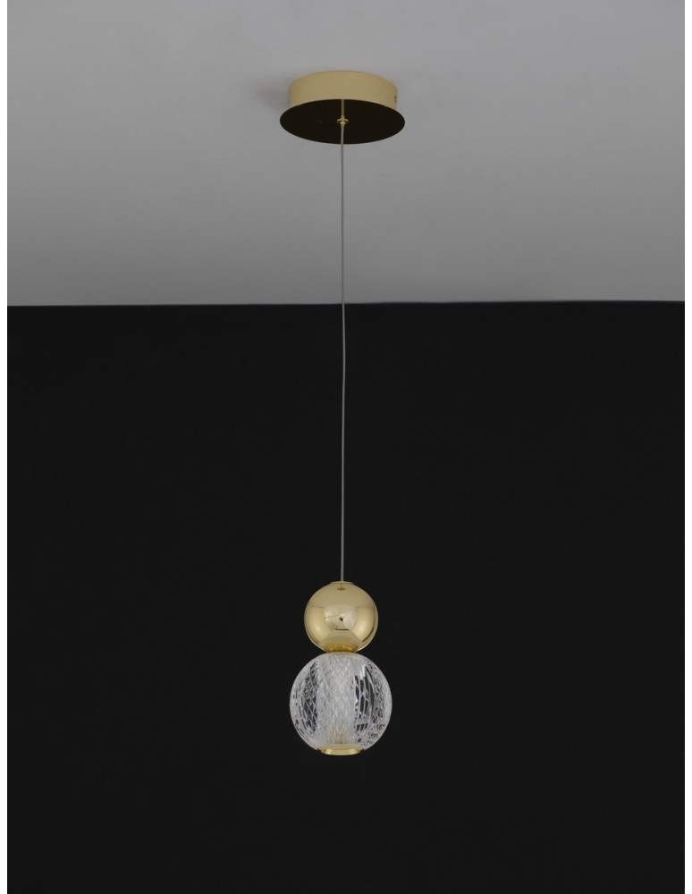 Luces Exclusivas PONCE Wisząca Nowoczesna złoty i odcienie złota 1xLED max 4W 3200K LE42698