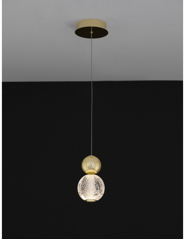 Luces Exclusivas PONCE Wisząca Nowoczesna złoty i odcienie złota 1xLED max 4W 3200K LE42698