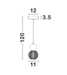 Lampy wiszące - Luces Exclusivas PONCE Wisząca Nowoczesna złoty i odcienie złota 1xLED max 4W 3200K LE42698 - product 5