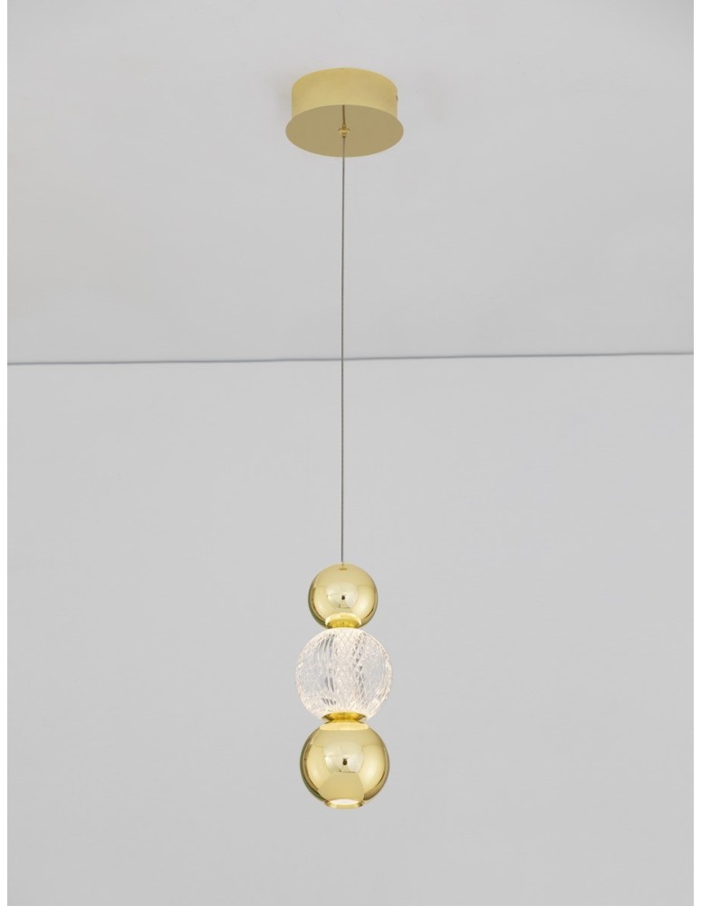 Luces Exclusivas PONCE Wisząca Nowoczesna złoty i odcienie złota 1xLED max 6W 3200K LE42699