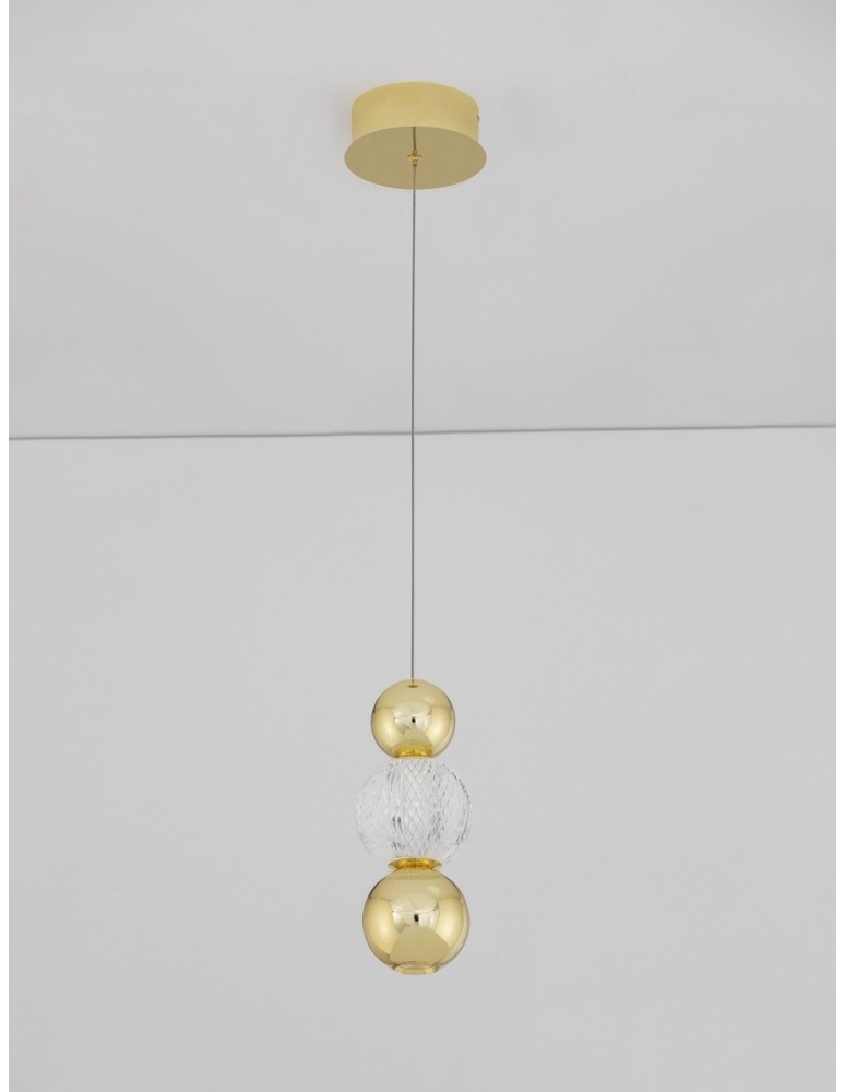Luces Exclusivas PONCE Wisząca Nowoczesna złoty i odcienie złota 1xLED max 6W 3200K LE42699