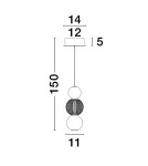 Lampy wiszące - Luces Exclusivas PONCE Wisząca Nowoczesna złoty i odcienie złota 1xLED max 6W 3200K LE42699 - produkt 5