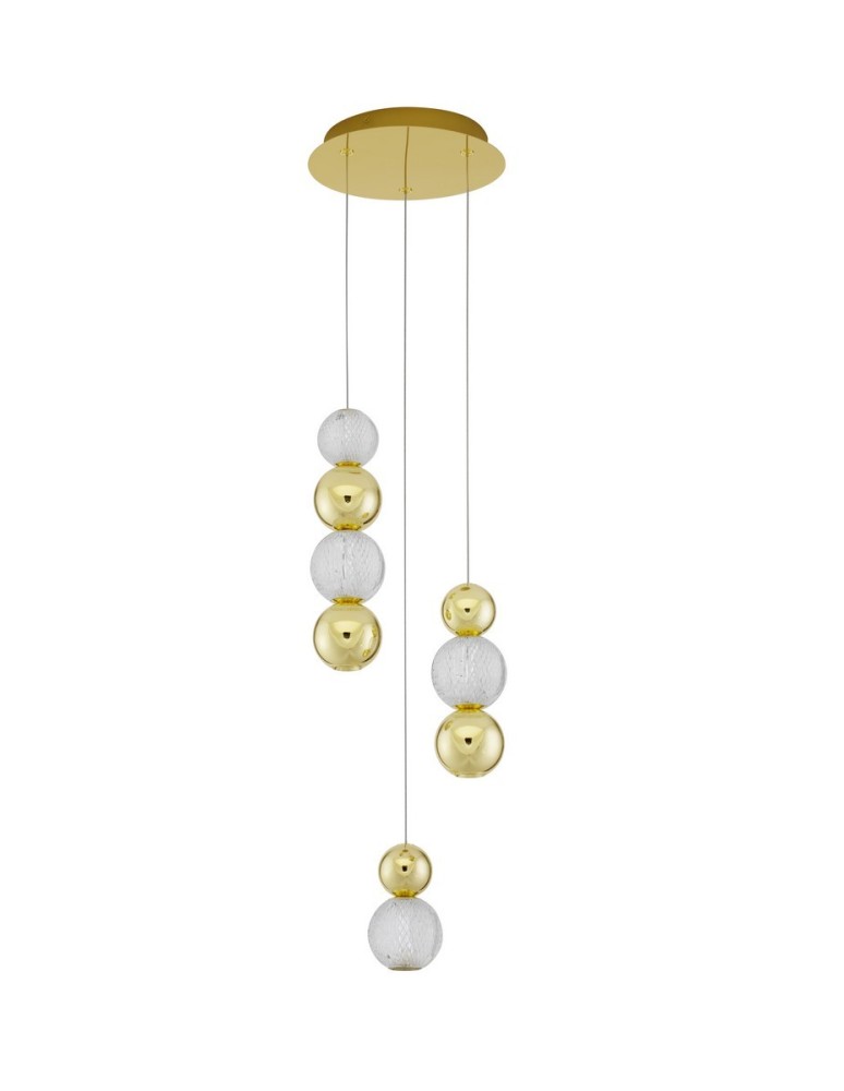 Lampy wiszące - Luces Exclusivas PONCE Wisząca Nowoczesna złoty i odcienie złota 1xLED max 18W 3200K LE42700 - produkt kolory-swiatla.pl 1