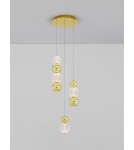 Lampy wiszące - Luces Exclusivas PONCE Wisząca Nowoczesna złoty i odcienie złota 1xLED max 18W 3200K LE42700 - product 2
