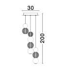 Lampy wiszące - Luces Exclusivas PONCE Wisząca Nowoczesna złoty i odcienie złota 1xLED max 18W 3200K LE42700 - product 4