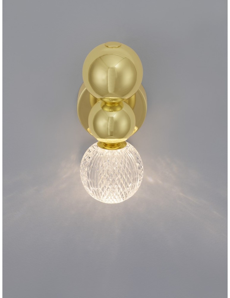 Kinkiety - Luces Exclusivas PONCE Ścienna Nowoczesna złoty i odcienie złota 1xLED max 4W 3200K LE42705 - produkt kolory-swiatla.pl 2