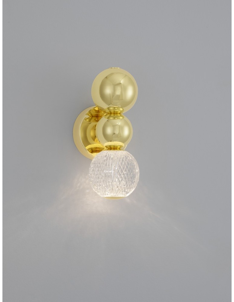 Kinkiety - Luces Exclusivas PONCE Ścienna Nowoczesna złoty i odcienie złota 1xLED max 4W 3200K LE42705 - produkt kolory-swiatla.pl 4