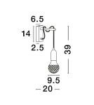 Kinkiety - Luces Exclusivas BANI Ścienna Nowoczesna czarny 1xG9 max 6W LE42708 - product 4