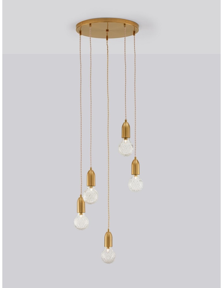 Luces Exclusivas BANI Wisząca Nowoczesna czarny 5xG9 max 6W LE42711