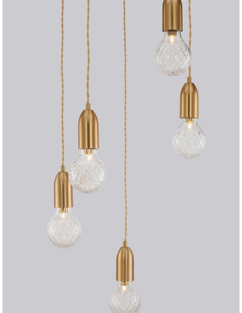 Luces Exclusivas BANI Wisząca Nowoczesna czarny 5xG9 max 6W LE42711