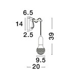 Kinkiety - Luces Exclusivas BANI Ścienna Nowoczesna czarny 1xG9 max 6W LE42713 - product 5