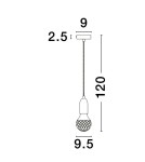 Lampy wiszące - Luces Exclusivas BANI Wisząca Nowoczesna czarny 1xG9 max 6W LE42714 - produkt 5