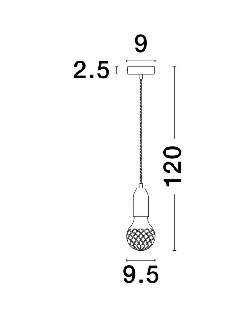 Luces Exclusivas BANI Wisząca Nowoczesna czarny 1xG9 max 6W LE42714