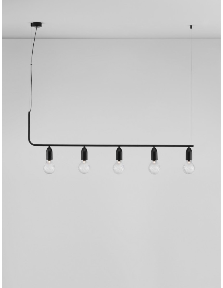 Luces Exclusivas BANI Wisząca Nowoczesna czarny 5xG9 max 6W LE42716