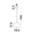 Lampy wiszące - Luces Exclusivas MARC Wisząca Nowoczesna czarny 1xE14 max 5W LE42721 - produkt 6