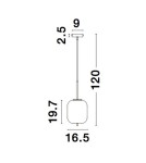 Lampy wiszące - Luces Exclusivas MARC Wisząca Nowoczesna czarny 1xE14 max 5W LE42722 - product 5