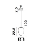 Lampy wiszące - Luces Exclusivas MARC Wisząca Nowoczesna czarny 1xE14 max 5W LE42723 - product 5