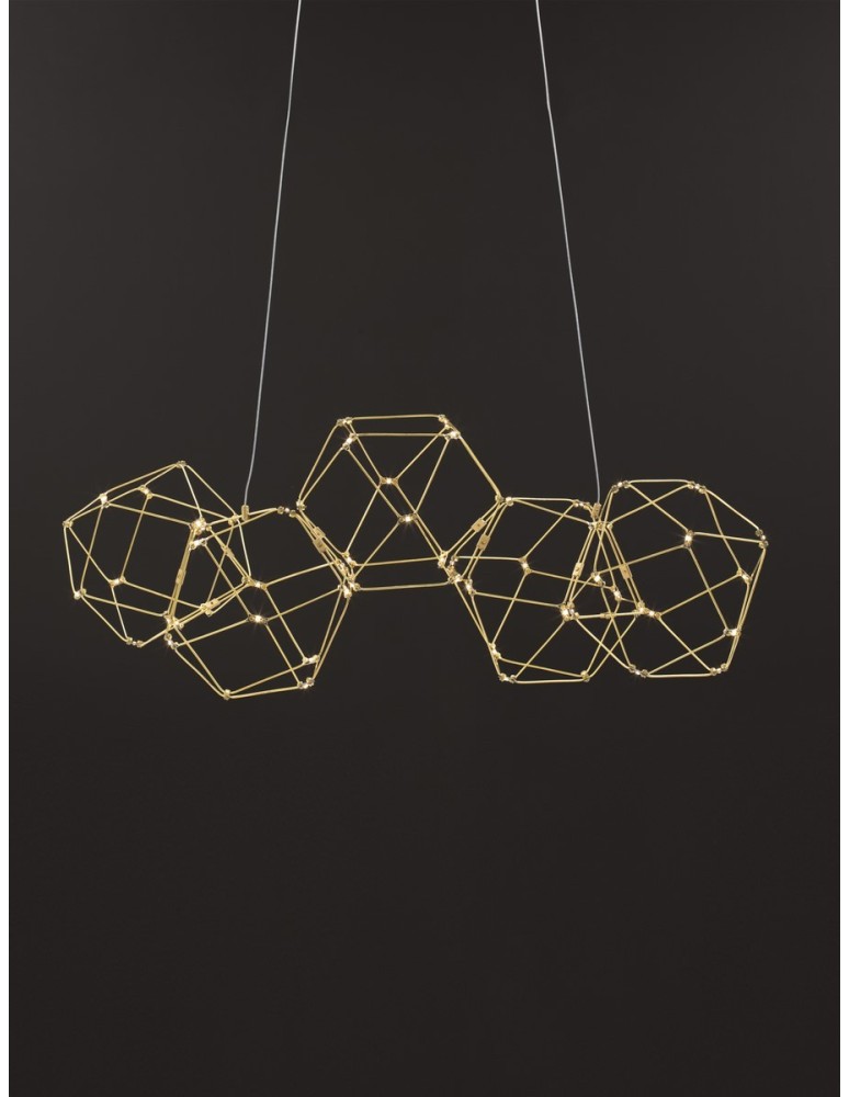 Luces Exclusivas ASIS Wisząca Nowoczesna złoty i odcienie złota 1xLED max 21,6W 3000K LE42726