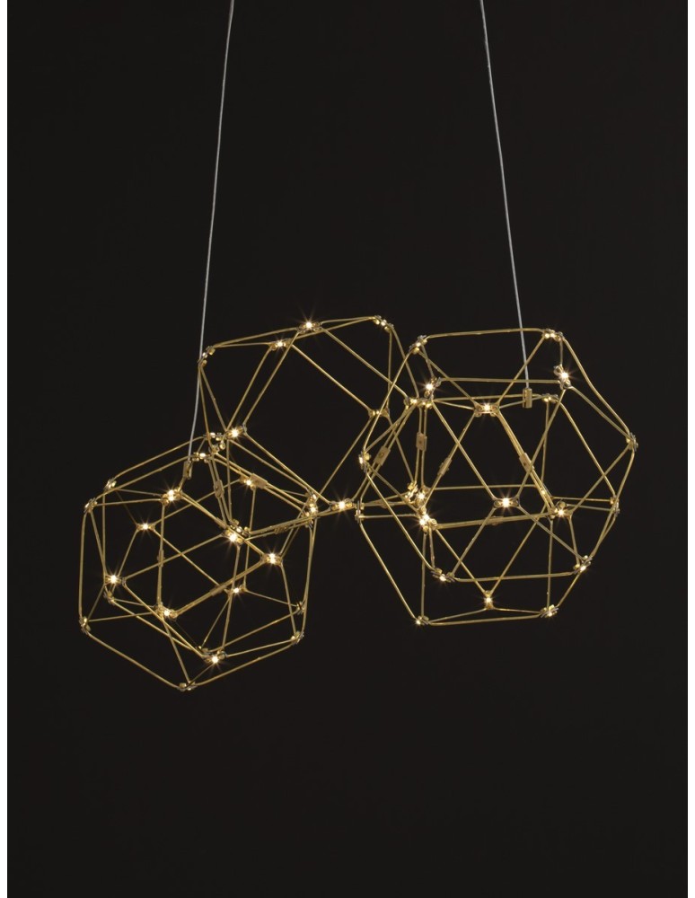 Luces Exclusivas ASIS Wisząca Nowoczesna złoty i odcienie złota 1xLED max 21,6W 3000K LE42726