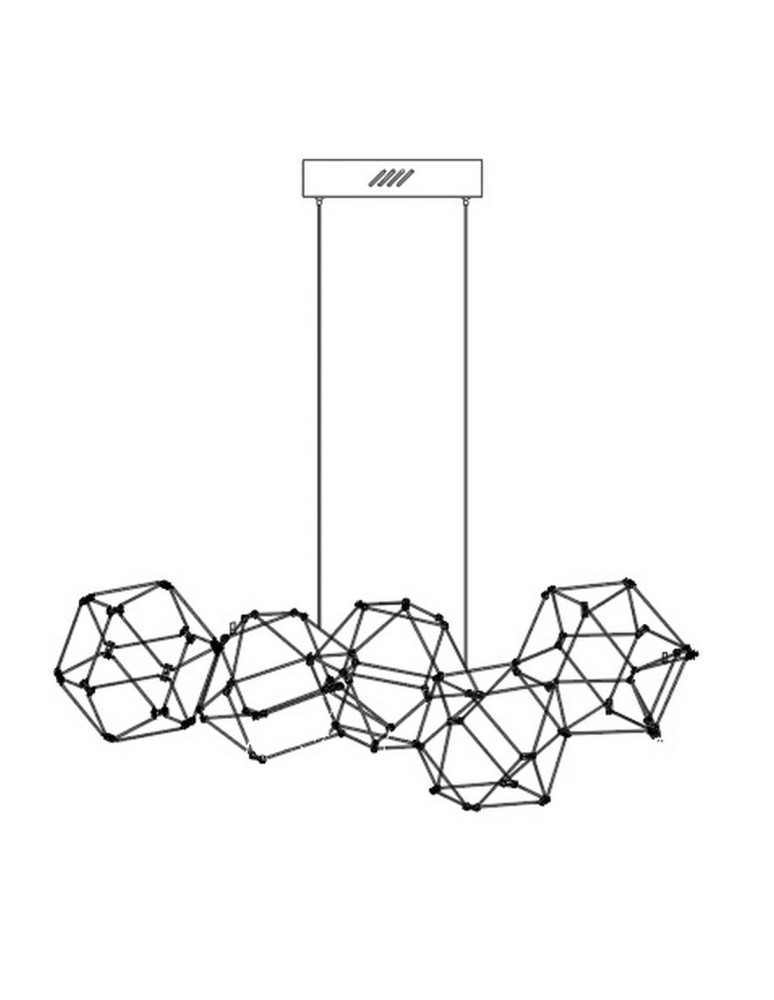 Luces Exclusivas ASIS Wisząca Nowoczesna złoty i odcienie złota 1xLED max 21,6W 3000K LE42726