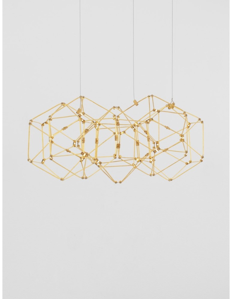 Luces Exclusivas ASIS Wisząca Nowoczesna złoty i odcienie złota 1xLED max 21,6W 3000K LE42727
