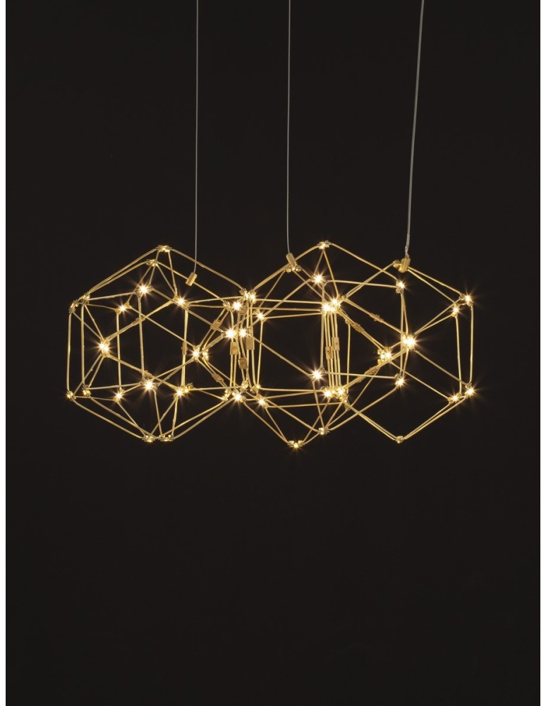 Luces Exclusivas ASIS Wisząca Nowoczesna złoty i odcienie złota 1xLED max 21,6W 3000K LE42727