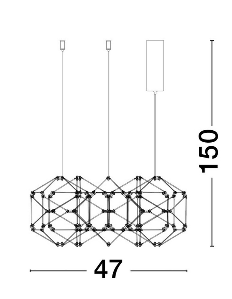 Luces Exclusivas ASIS Wisząca Nowoczesna złoty i odcienie złota 1xLED max 21,6W 3000K LE42727