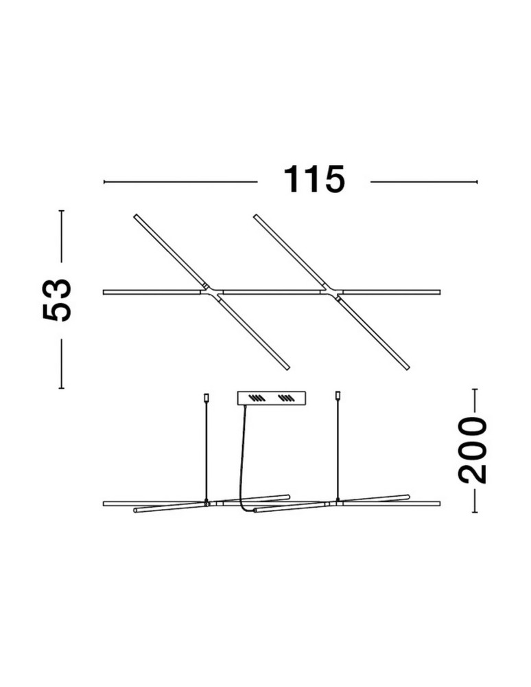 Luces Exclusivas BELL Wisząca Nowoczesna czarny 1xLED max 30W 3000K LE42728