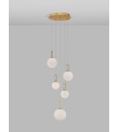 Lampy wiszące - Luces Exclusivas YARA Wisząca Nowoczesna złoty i odcienie złota 1xLED max 30,5W 3000K LE42732 - produkt 3