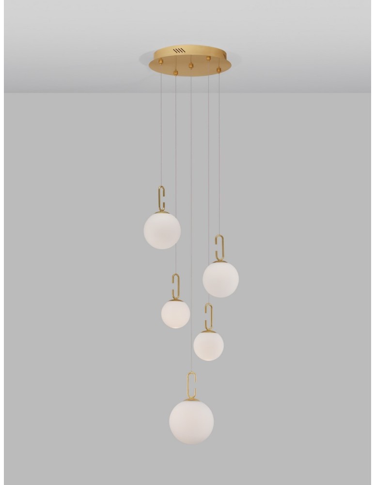 Lampy wiszące - Luces Exclusivas YARA Wisząca Nowoczesna złoty i odcienie złota 1xLED max 30,5W 3000K LE42732 - produkt kolory-swiatla.pl 3