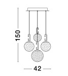 Lampy wiszące - Luces Exclusivas YARA Wisząca Nowoczesna złoty i odcienie złota 1xLED max 30,5W 3000K LE42732 - produkt 6