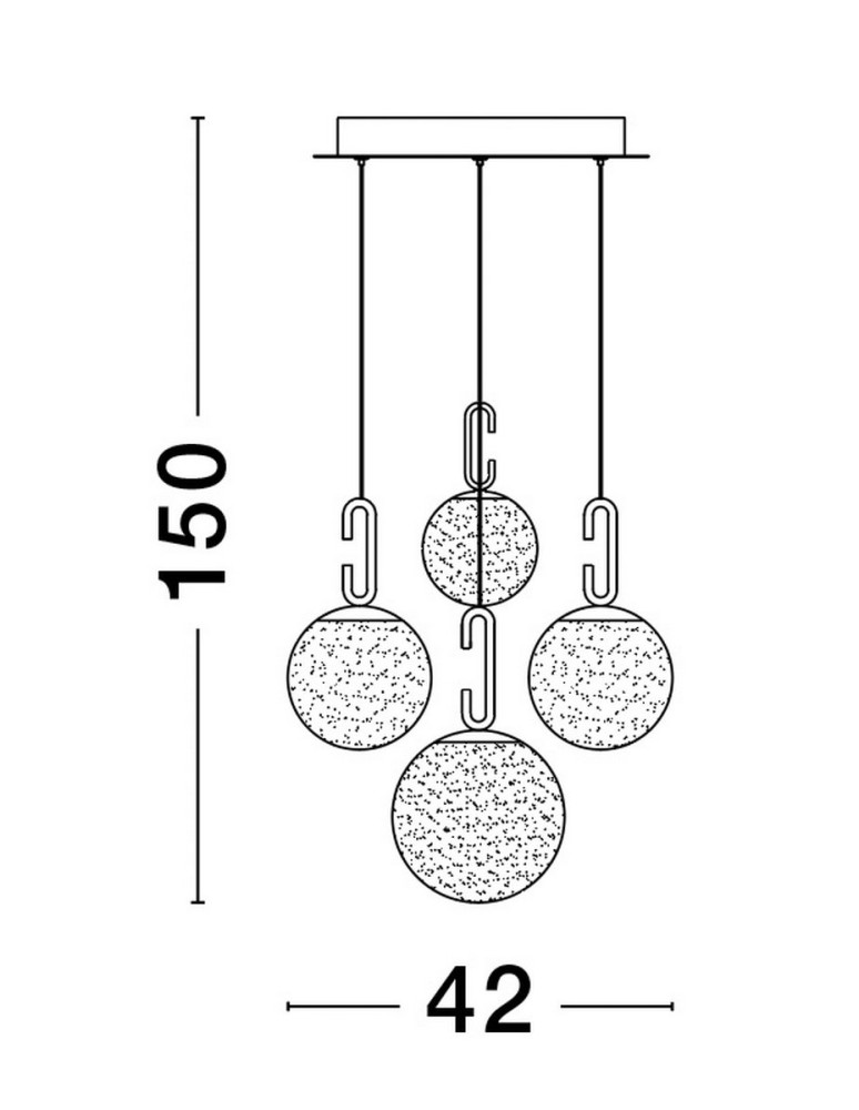 Lampy wiszące - Luces Exclusivas YARA Wisząca Nowoczesna złoty i odcienie złota 1xLED max 30,5W 3000K LE42732 - produkt kolory-swiatla.pl 6