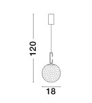 Lampy wiszące - Luces Exclusivas YARA Wisząca Nowoczesna złoty i odcienie złota 1xLED max 10,64W 3000K LE42733 - produkt 6