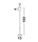 Lampy wiszące - Luces Exclusivas ESQUEL Wisząca Nowoczesna srebrny i odcienie srebra 1xLED max 11W 3000K LE42736 - product 6