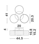 Lampy sufitowe - Luces Exclusivas TUNAS Sufitowa Nowoczesna złoty i odcienie złota 1xLED max 20,5W 3000K LE42741 - product 6