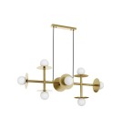 Luces Exclusivas URUAPAN Wisząca Nowoczesna złoty i odcienie złota 8xG9 max 40W LE42890 Luces Exclusivas URUAPAN Wisząca Nowoczesna złoty i odcienie złota 8xG9 max 40W LE42890