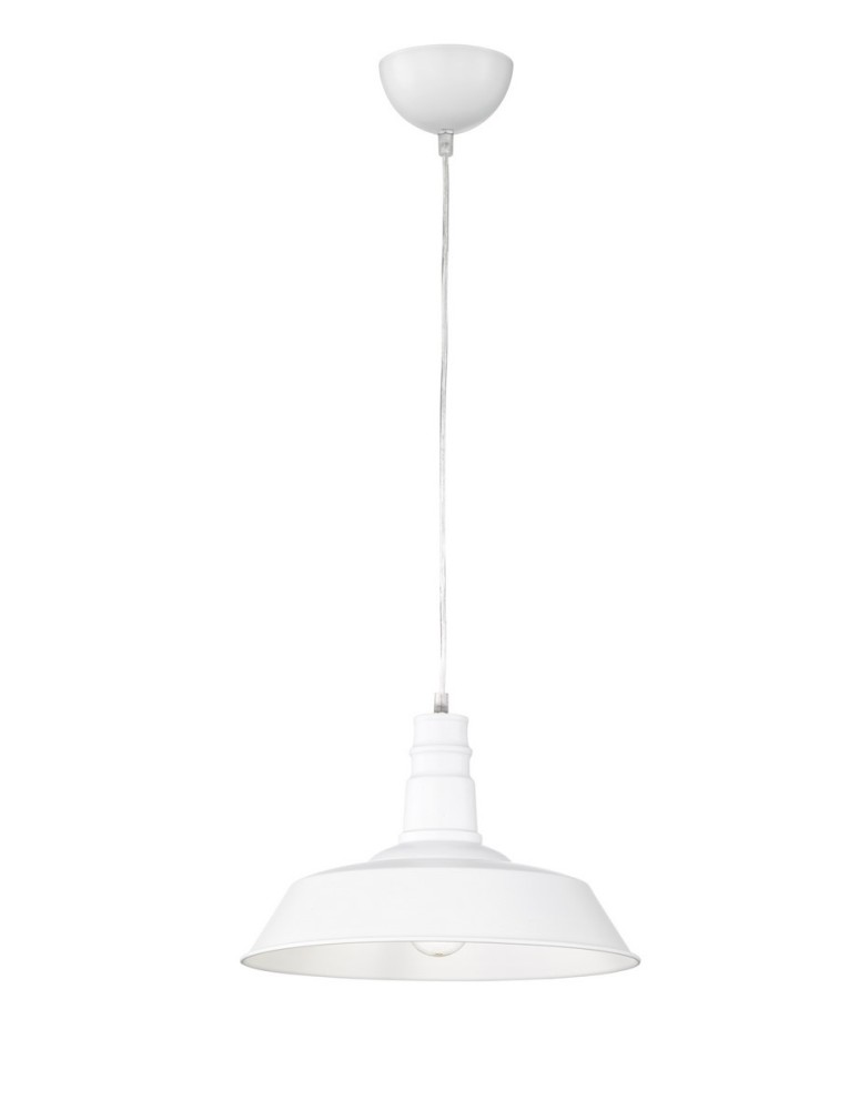 Lampy wiszące pojedyncze - RL WILL Wisząca Nowoczesna 1xE27 max 60W Biały R30421001 - produkt kolory-swiatla.pl 1