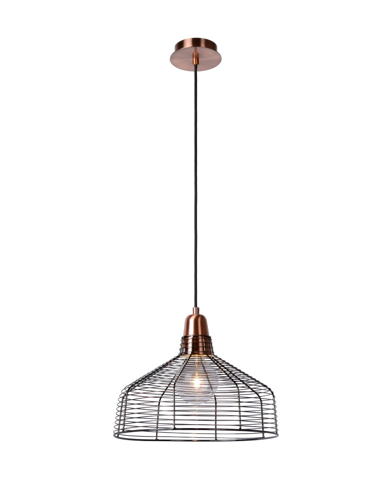Lampy wiszące druciane - Lucide MOINO Wisząca E27 D35 H27cm Co 71362/35/17 - produkt kolory-swiatla.pl 2
