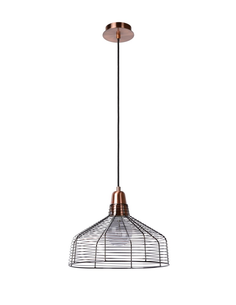 Lampy wiszące druciane - Lucide MOINO Wisząca E27 D35 H27cm Co 71362/35/17 - produkt kolory-swiatla.pl 3